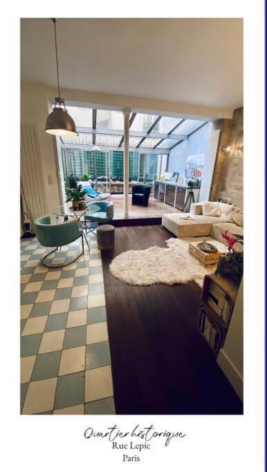 Villa Lepic, Luxury Flat In Montmartre With Private Terrasse-Appartement Entier 파리 외부 사진