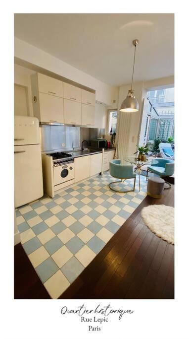 Villa Lepic, Luxury Flat In Montmartre With Private Terrasse-Appartement Entier 파리 외부 사진